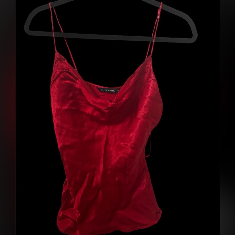 Zara red satin top (worn only once)